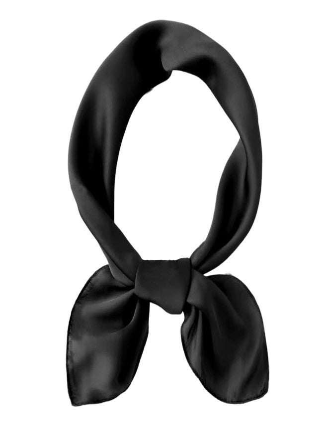 FONYVE Silk Head Scarf for Women Satin Neck Scarves Square Solid Hair Bandana Headband 27.5" - Image 1
